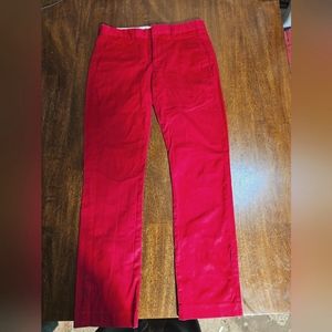 Bright Cherry Red Slim Chinos from Express' Photographer Line